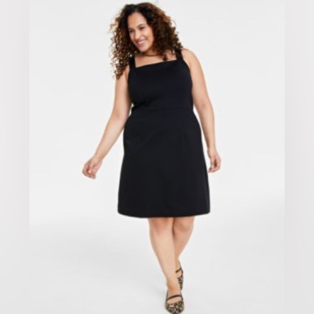 NWT Black Ponte Knit Tank Dress - 20W
